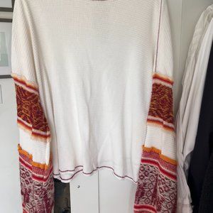 waffle Free People thin sweater